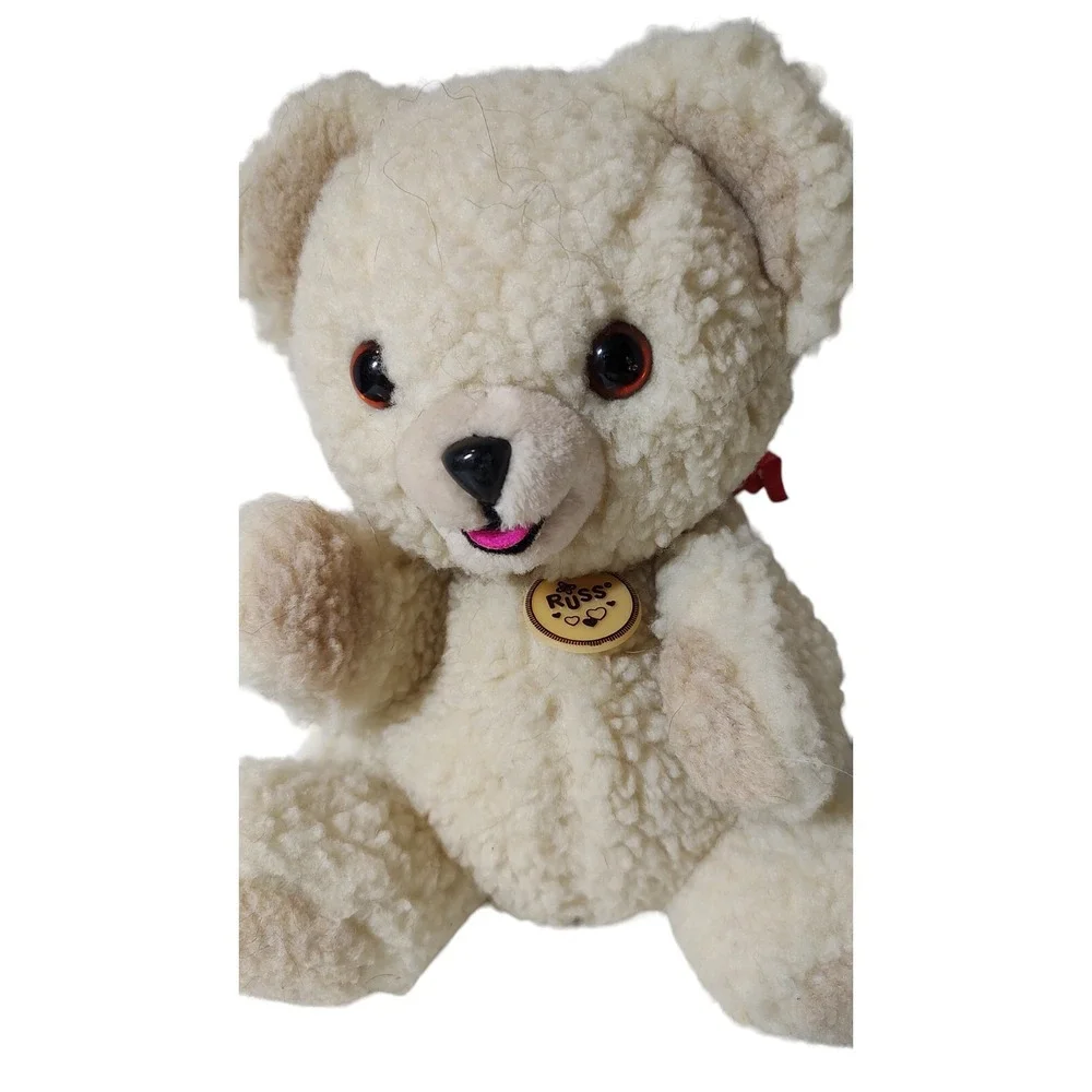 Vintage Russ Snuggle Bear Plush Puppet Full Body Ten in Stuffed Animal Toy 1986